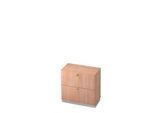 Hängeregistraturschrank, 2 OH, B 800 x T 420 mm, Nussbaum-Dekor