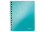 LEITZ Notizbuch WOW 4641, DIN A5, kariert, eisblau