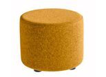 Nowy Styl Sitzhocker TAPA Round, Sperrholz, gepolstert, Schurwolle-Bezug, orange