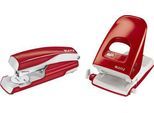 LEITZ® Bürolocher 5138 + Heftgerät 5522 SET, rot