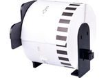 Endlosetiketten kompatibel zu Brother DK-22205, 62mm x 30,48m, Papier weiß, selbstklebend, permanent