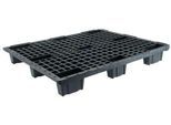 Leichtpalette FP-LP1208-9L, Tragkraft 1800/800 kg, 9 Füße, ineinander stapelbar, L 1200 x B 800 x H 153 mm, Recycling-HDPE, 10 Stück
