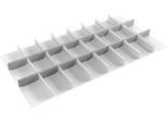 Schubladeneinsatz Treston, 7 Unterteiler & 16 Mittelplatten, B 1300 mm, für Serie 130 mit H 75 mm
