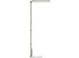 LED Stehleuchte STARIS, 80 W, 10070 lm, 3000 - 6000 K, dimmbar, direkt/indirekt leuchtend, für Bildschirmarbeitsplätze, Tageslichtsensor, 3 Steckdosen, silber