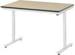 Rau Arbeitstisch Adlatus, elektrisch höhenverstellbar, 22 mm MDF-Platte, bis 150 kg, B 1250 x T 800 x H 720-1120 mm, braun/lichtgrau