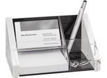 Wedo Tischorganizer, glasklares Acryl, 1 Stiftfach, 2 Sammel und 1 Notizzettelfach