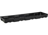 Auffangwanne für Kleingebinde CEMO 13/4, Volumen 28 l, für Regalfachmaß 1300 x 400 mm, ohne Gitterrost, mit Zulassung, stapelbar, Polyethylen, schwarz