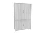 Querrollladenschrank, zweiteilig, B 1200 mm, 5 OH, weiß