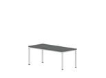 Schreibtisch NEVADA, 4-Fuß, Rechteck, Rundrohr, B 1800 x T 800 x H 740 mm, dunkelgrau/weiß