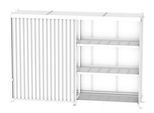 Regalcontainer BAUER CEN 59-3, Stahl, Schiebetor, B 6540 x T 1600 x H 4415 mm, orange