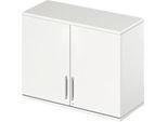 Schäfer Shop Genius Aufsatzschrank TETRIS WOOD, 2 OH, B 1000 mm, abschließbar, weiß