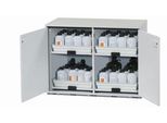 Säuren- und Laugen-Unterbauschrank asecos SL-CLASSIC-UB, Flügeltüren, Front Lichtgrau, B 1100 x T 570 x H 800 mm