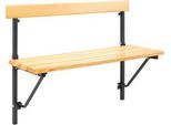 Klappbank, Holz, 1200 mm breit, anthrazit (RAL 7016)