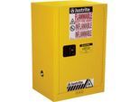 Justrite FM-Sicherheitsschrank Compac Sure-Grip® EX, für entzündbare Flüssigkeiten, bis 45 Liter, selbstschließende Türen, gelb