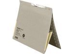 Pendelhefter Falken, Format A4, für bis zu 200 Blatt, 2 Fächer, Schlitzstanzung, Behördenheftung, Tasche, Recycling-Karton, grau, 50 Stück