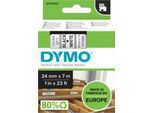 DYMO® Schriftbandkassette D1 53713, 24 mm, weiß/schwarz