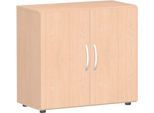 Flügeltürenschrank PALENQUE, 2 OH, B 800 x T 420 x H 752 mm, Buche