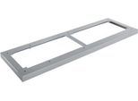 Schäfer Shop Genius Stahlsockel TETRIS WOOD, für Regale/Schränke B 1200 mm, weißaluminium