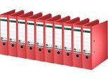 LEITZ® Ordner 1007/1008, DIN A4, Rückenbreite 80 mm, 10 Stück, rot