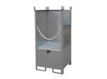 Bauer Fass-Stapelpalette, Auffangvolumen 210 L, grau