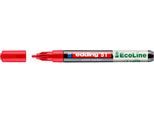 Lackmarker Edding 51 EcoLine, Schreibfarbe Rot, Rundspitze, Strichstärke 1-2 mm, mit Kappe, wasserbasiert, nachfüllbar, 10 Stück
