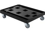 Schäfer Shop Select Transportroller BASICline, Recycling-Kunststoff, je 2 TPE-Lenk- und Bockrollen, Ladefläche L 610 x B 814 mm, bis 300 kg
