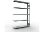 SCHULTE Lagertechnik Fachbodenregal - Stecksystem MULTIplus 250 Anbauregal - 2000x1300x300 mm, Typ 250 kg