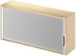 Schäfer Shop Genius Aufsatz-Querrolladenschrank TETRIS WOOD, 2 OH, B 1600 x T 421 x H 750 mm, Mitteltrennwand, Ahorn-Dekor