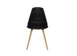 Schalenstuhl Topstar® T 2020, 4-Fuß, desinfektionsmittelbeständig, ohne Armlehnen, schwarz/Buche
