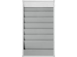 Werkstattplaner Eichner, 2-bahnig, 6 Schienen, für bis zu 12 Auftragstaschen des Formates A4, B 554 x H 900 mm, Kunststoff, grau