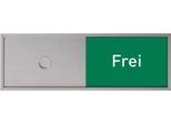 Schiebeschild Frei-Belegt für Türschild Lyon, selbstklebend, B 150 x H 50 mm, Aluminium