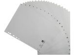 Register Exacompta 1720B, Format A4, Universallochung, Taben A-Z, B 225 x H 297 mm, Blauer Engel, Recycling-Kunststoff, grau