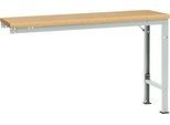 Manuflex Ansatztisch UNIVERSAL Spezial, 1500 x 800 mm, Multiplex natur, lichtgrau