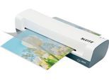 Leitz Laminiergerät iLAM Home A4 EU, bis A4, für Folien mit Stärke 75-125 µm, 300 mm/min, inkl. Folien-Starterkit, weiß-grau
