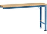 Manuflex Ansatztisch UNIVERSAL Spezial, 1500 x 800 mm, Multiplex natur, brillantblau