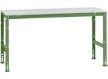 Manuflex Grundtisch UNIVERSAL Standard, Tischplatte Kunststoff, 1750x800, resedagrün