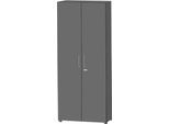 Schäfer Shop Select Schrank Start Off, 6 OH, abschließbar, B 800 x T 420 x H 2240 mm, Holz, graphit/graphit