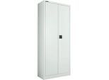 Schäfer Shop Pure Universalschrank, 5 OH, 4 Fachböden, abschließbar, B 800 x T 400 x H 1935 mm, Stahl, lichtgrau RAL 7035/lichtgrau RAL 7035