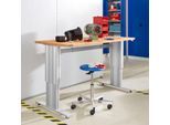 Schäfer Shop Genius Arbeitstisch, elektrisch höhenverstellbar, Synchronsteuerung, Tragkraft 400 kg, B 1500 x T 700 x H 717-1117 mm