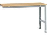 Manuflex Ansatztisch UNIVERSAL Standard, 1500 x 800 mm, Multiplex natur, alusilber