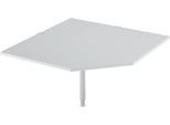 Systemwinkelplatte, CAD, Fuß, B 1200 mm x T 1200 mm, lichtgrau