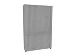 Querrollladenschrank, zweiteilig, B 1200 mm, 5 OH, silber