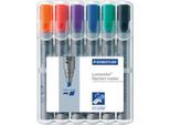 STAEDTLER Flipchartmarker Lumocolor 356BWP6, 6er Set