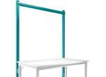 Aufbauportal, Grundtisch SPEZIAL Arbeitstisch-/Werkbanksystem UNIVERSAL/PROFI, 1500 mm, wasserblau