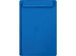 Klemmbrett MAUL MAULgo Recycling, A4, Klemmweite 8 mm, mit Papieranschlag links & Cliphalter für Schreibgeräte, 90 % Recycling-Kunststoff, blau