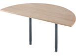 Schäfer Shop Select Ansatztisch ERGOSTYLE, 1/2 Kreis, Eiche-Dekor/anthrazit