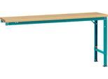 Manuflex Ansatztisch UNIVERSAL Spezial, 1750 x 800 mm, Multiplex natur, wasserblau