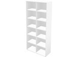 Schäfer Shop Genius Regal TETRIS WALL, 6 Ordnerhöhen, B 1000 x T 420 x H 2250 mm, weiß