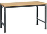 Manuflex Grundtisch UNIVERSAL Spezial, 1500 x 1000 mm, Multiplex natur, anthrazit