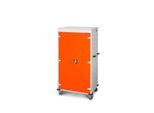 Laptopwagen mit Ladefunktion, 2-Punkt-Verriegelung, CH-Stecker, Feststellbremse, 26 Fächer, B 920 x T 500 x H 1540, orange